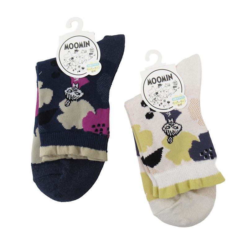 MOOMIN ソックス 大花ミイ 総柄